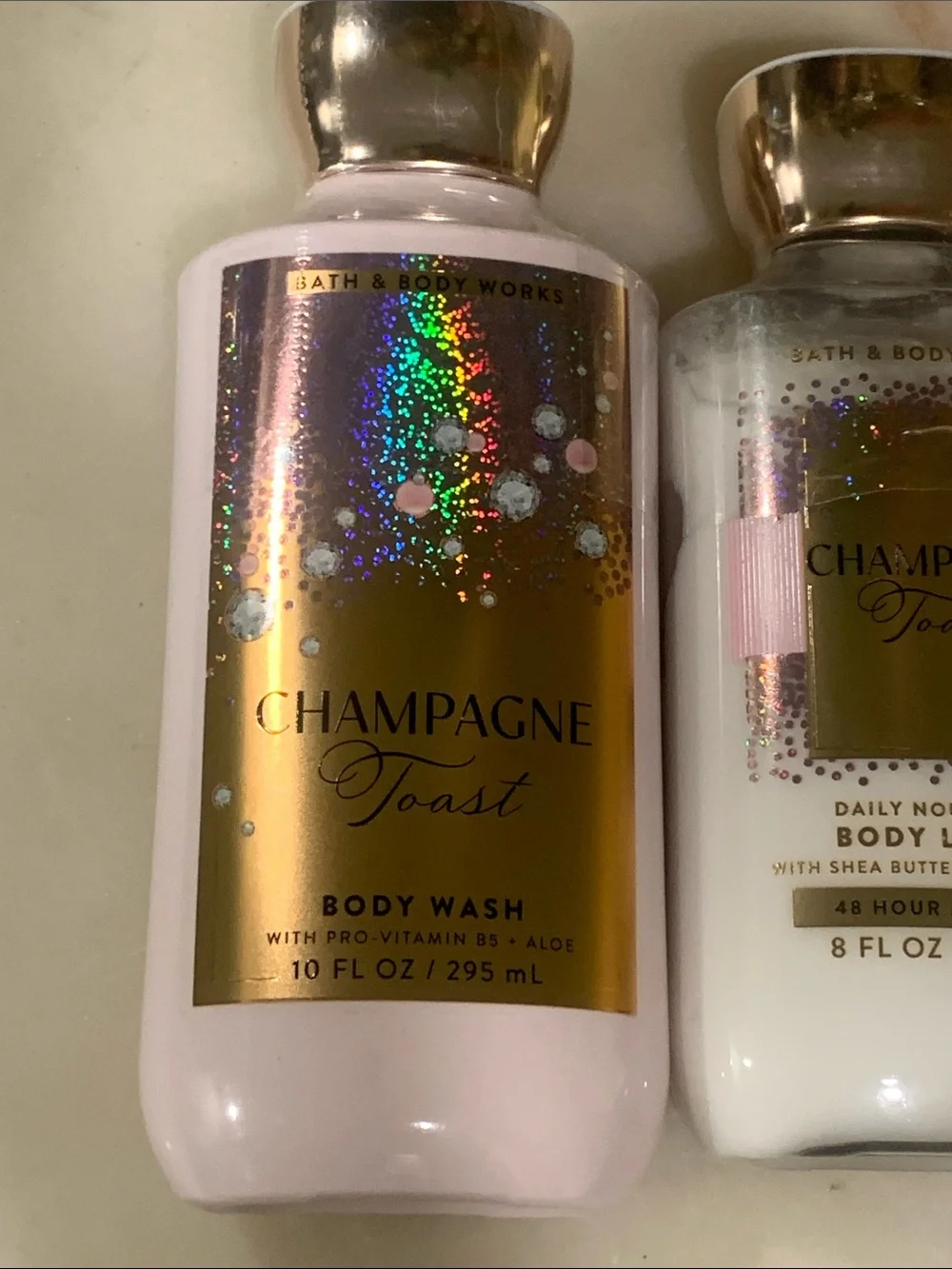Bath & Body Works CHAMPAGNE Fragrance Mist,Body wash,Body Lotion& 14.5 Oz Candle